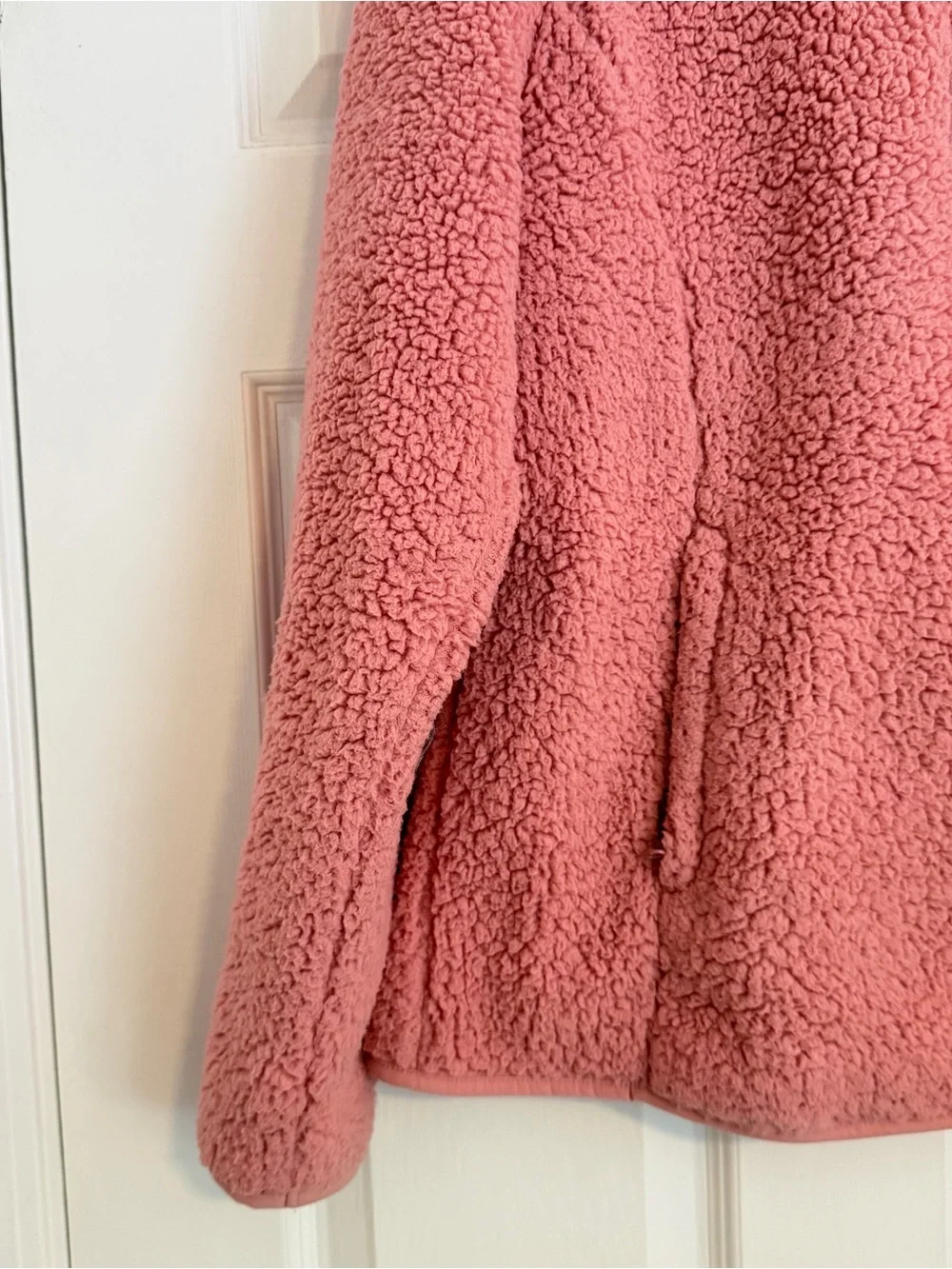 Amazon Essentials Pink Sherpa Quarter Zip Fleece Pullover Jacket 1X